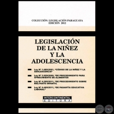 LEGISLACIÓN DE LA NIÑEZ Y LA ADOLESCENCIA - Año 2012